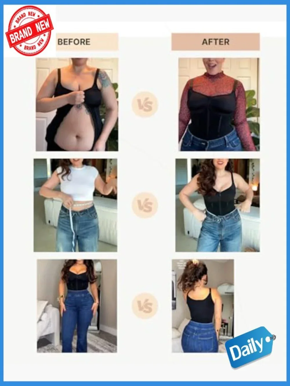 Waist Trainer Corset Top Tummy Control Shapewear Body Shaper Fajas Colombianas